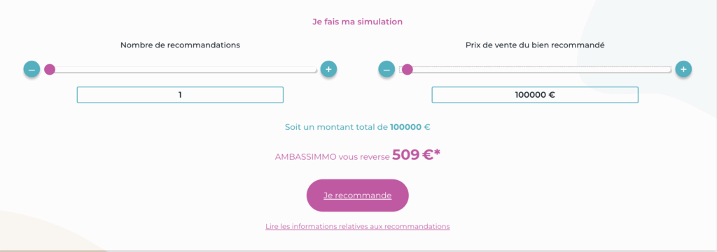 Calculez votre commission à l'aide de notre simulateur Ambassimmo!