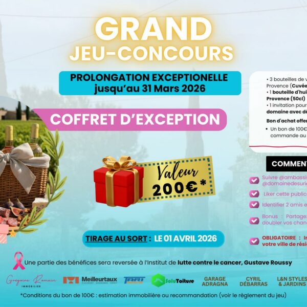 Grand Jeu-Concours au Domaine de Suriane