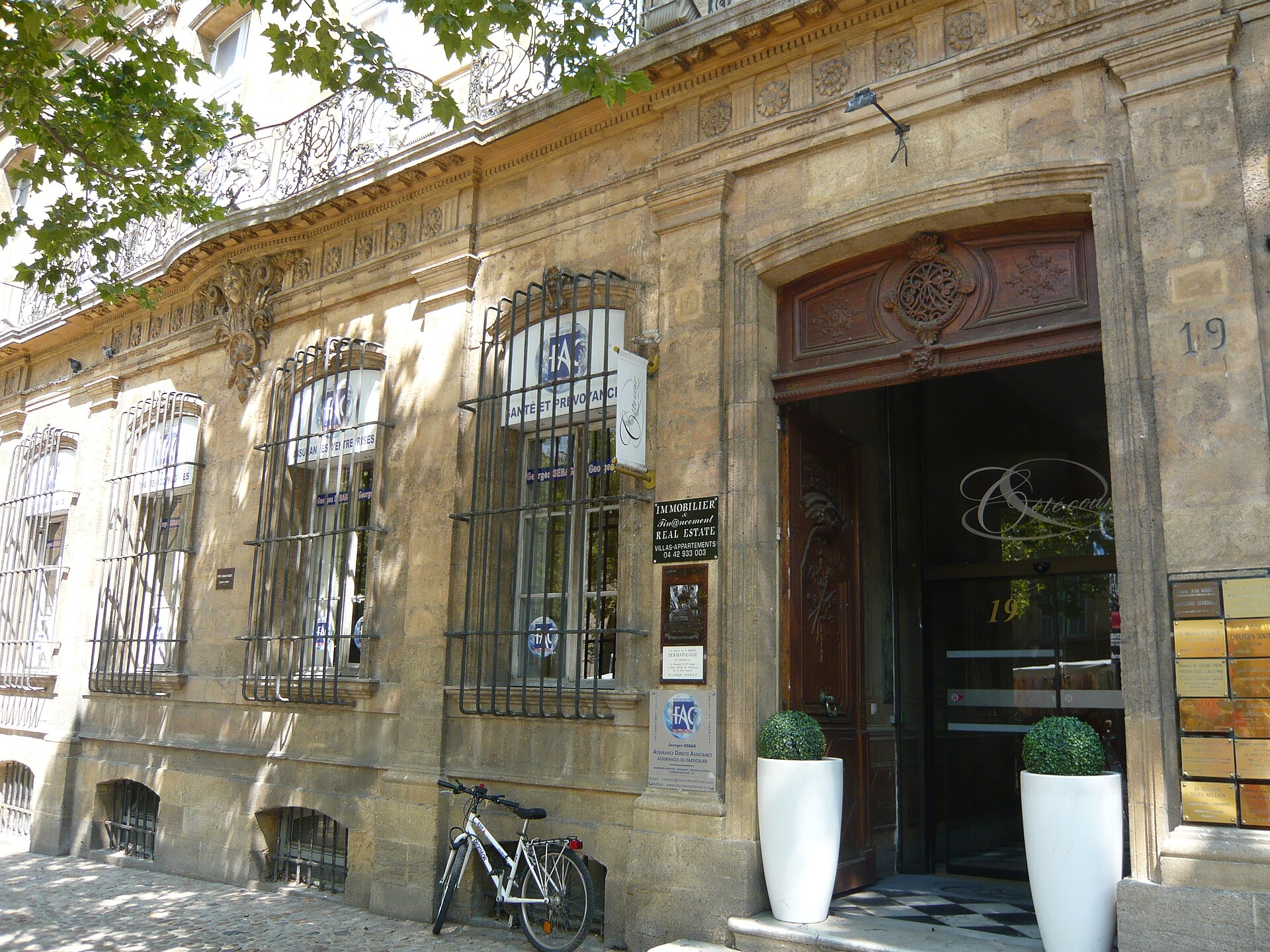 Une façade d'hôtel particulier au cœur d'Aix-en-Provence
