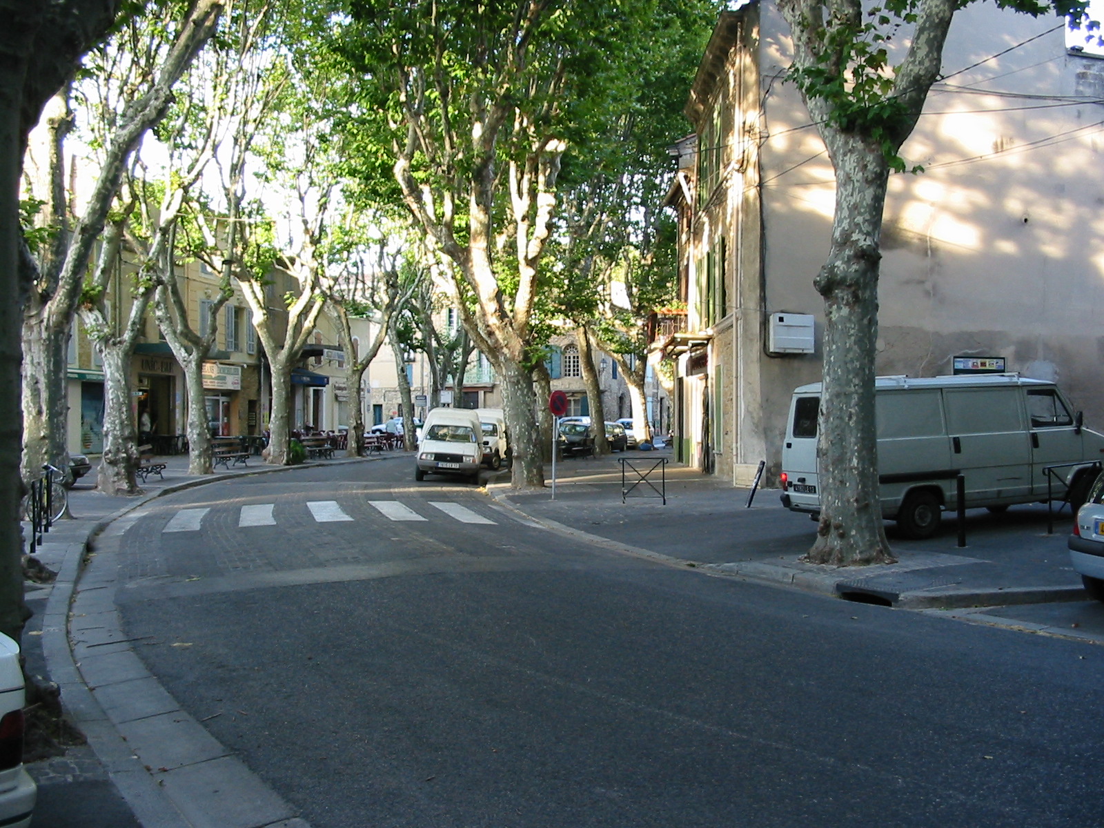 Le boulevard de Grans et ses platanes